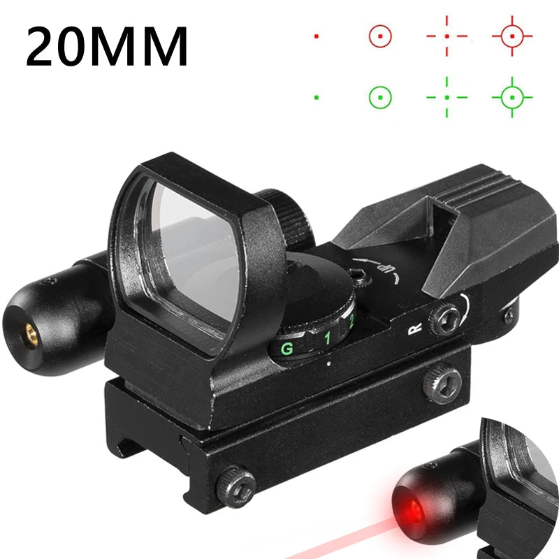 FIRE WOLF Red Dot Reflex Sight – 11mm/20mm Dovetail Riflescope for Hunting & Airsoft