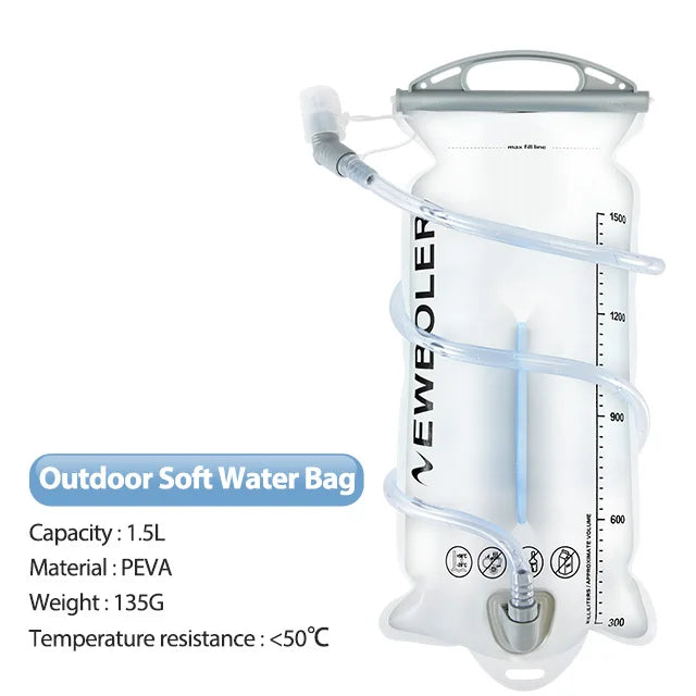 NEWBOLER 2L Water Bladder Hydration Pack Reservoir BPA Free PEVA Water Storage Bag for Camping Cycling Running Hiking