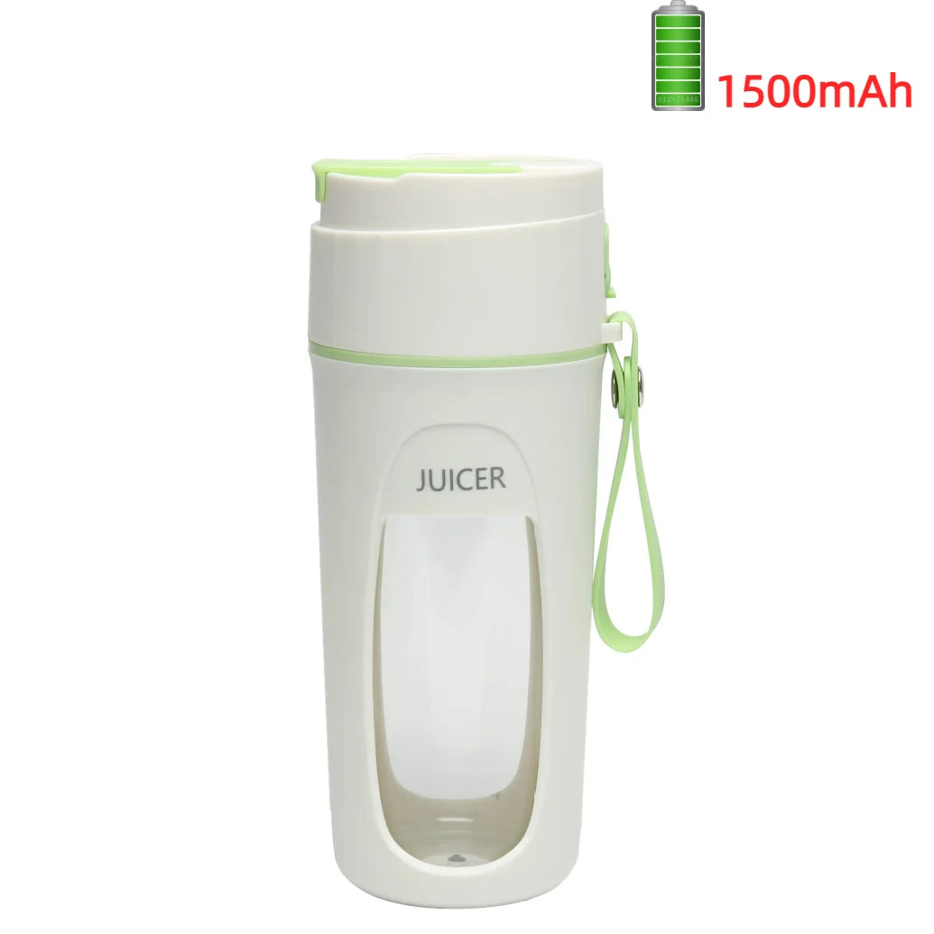 Portable Mini Electric Juicer Blender – 8-Blade 3000mAh USB Rechargeable Smoothie Maker