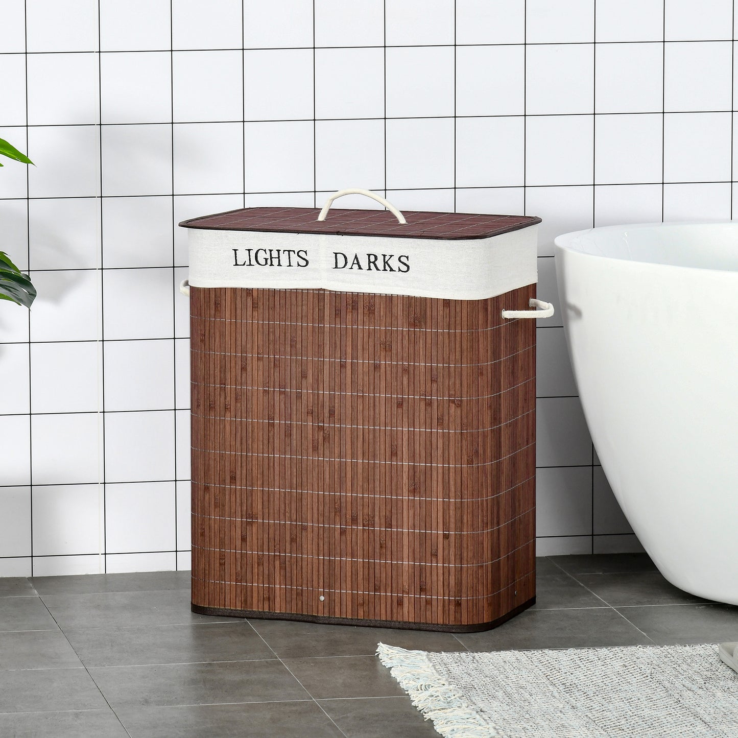 foldable laundry basket with lid-large capacity storage hamper