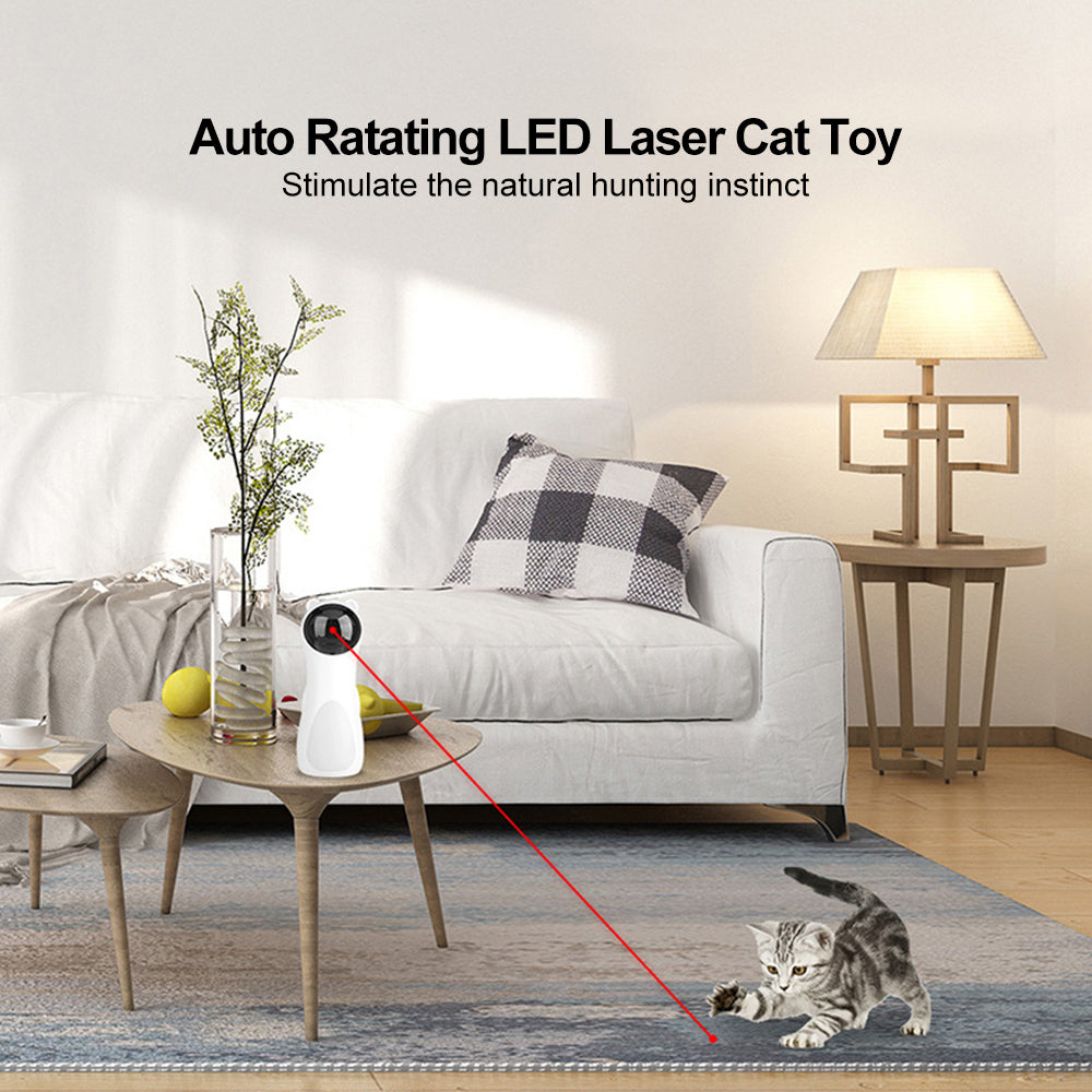 Automatic Laser Cat Toy – Interactive LED Robot for Indoor Cats