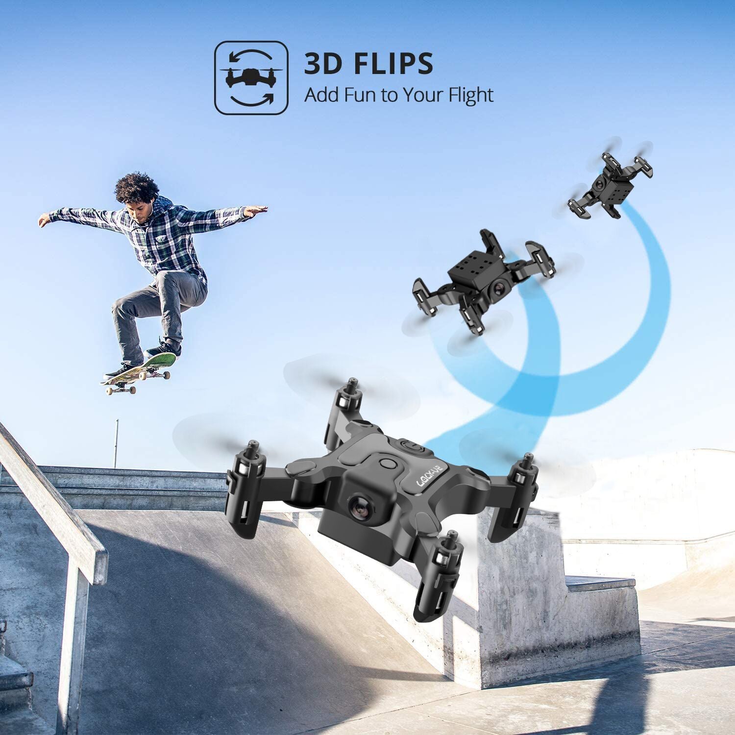 DE V2 Mini Drone Selfie WIFI FPV with HD Camera Foldable Arm RC Quadcopter Toy