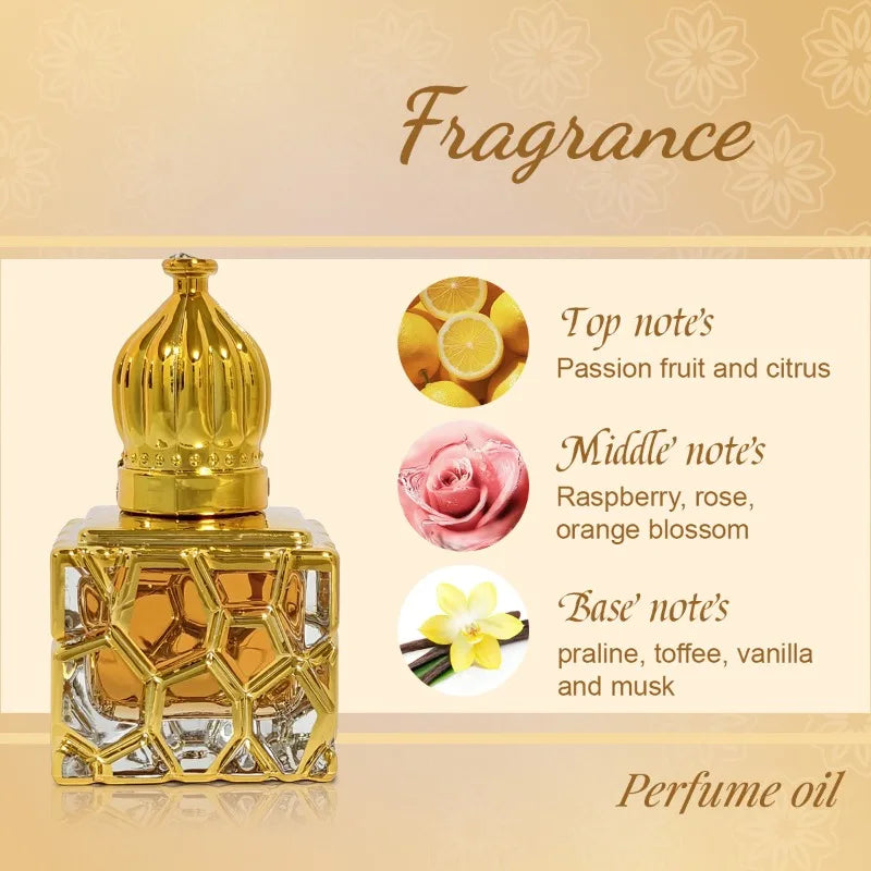 Women'S Perfume Oil Fruity Fragrance Arabian Perfume 10ML Original Perfumes Lasting Fragrance Irresistible Date Eau De Parfum