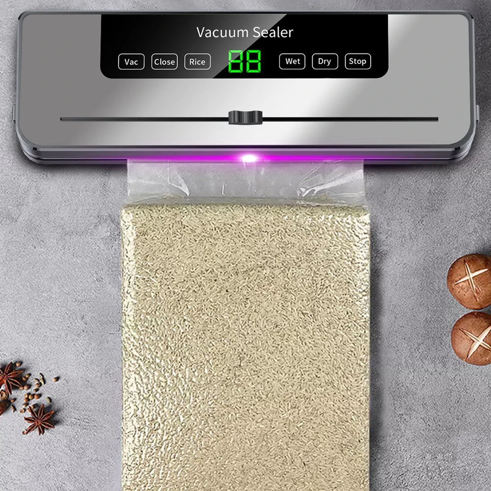 Automatic Food Vacuum Sealer Machine – Compact Kitchen Packer with 10 Bags