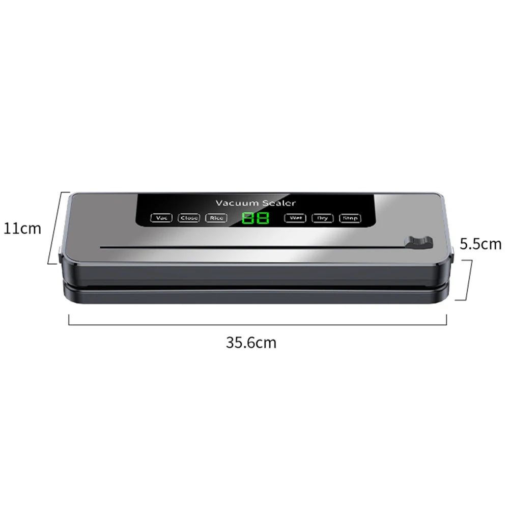 Automatic Food Vacuum Sealer Machine – Compact Kitchen Packer with 10 Bags
