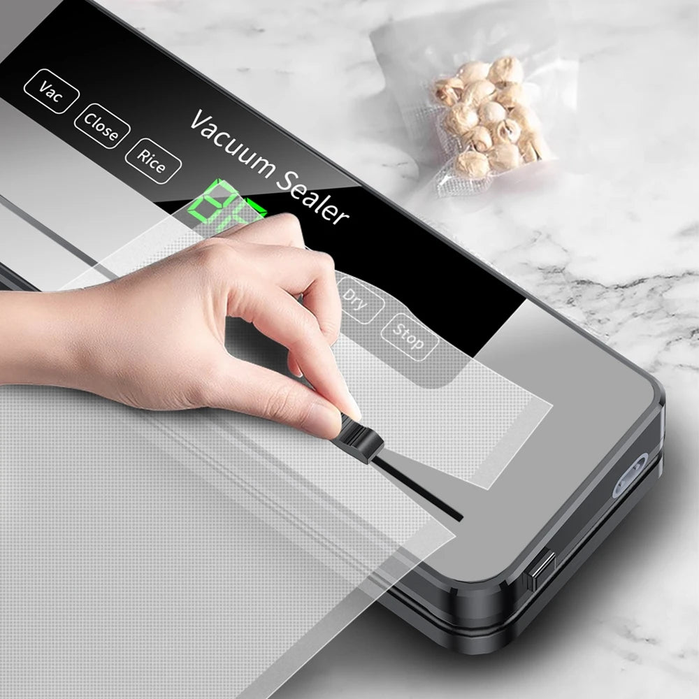 Automatic Food Vacuum Sealer Machine – Compact Kitchen Packer with 10 Bags