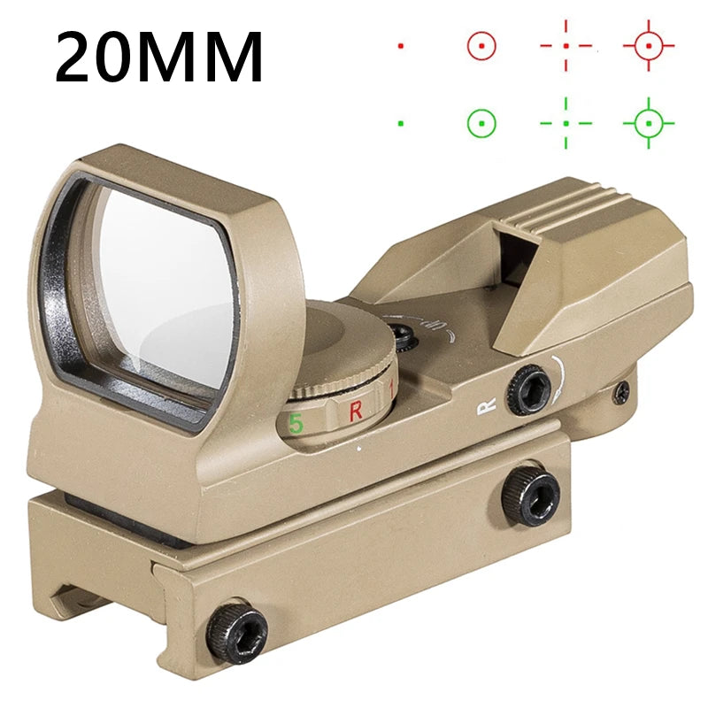 FIRE WOLF Red Dot Reflex Sight – 11mm/20mm Dovetail Riflescope for Hunting & Airsoft