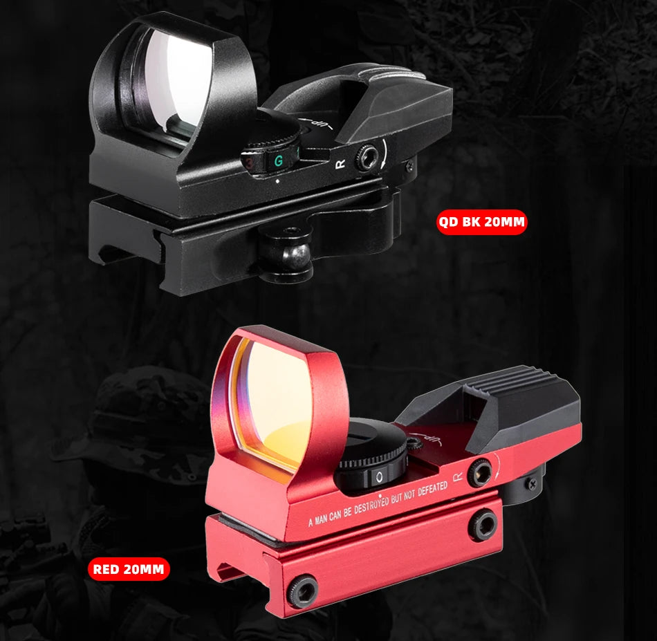 FIRE WOLF Red Dot Reflex Sight – 11mm/20mm Dovetail Riflescope for Hunting & Airsoft
