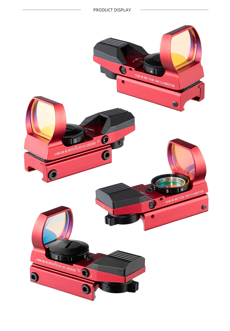 FIRE WOLF Red Dot Reflex Sight – 11mm/20mm Dovetail Riflescope for Hunting & Airsoft