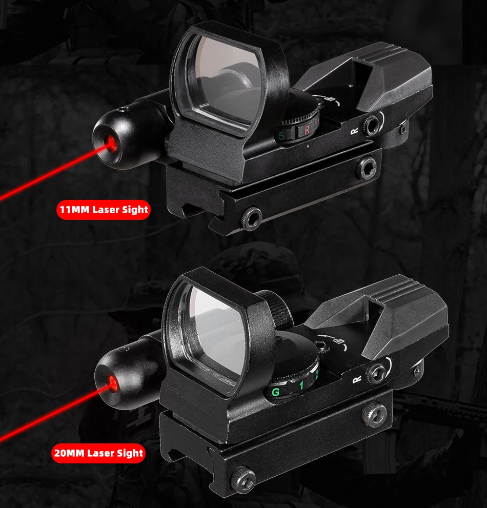 FIRE WOLF Red Dot Reflex Sight – 11mm/20mm Dovetail Riflescope for Hunting & Airsoft