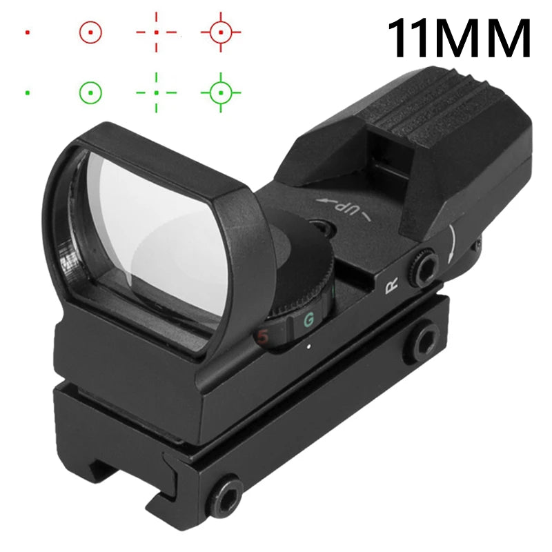 FIRE WOLF Red Dot Reflex Sight – 11mm/20mm Dovetail Riflescope for Hunting & Airsoft