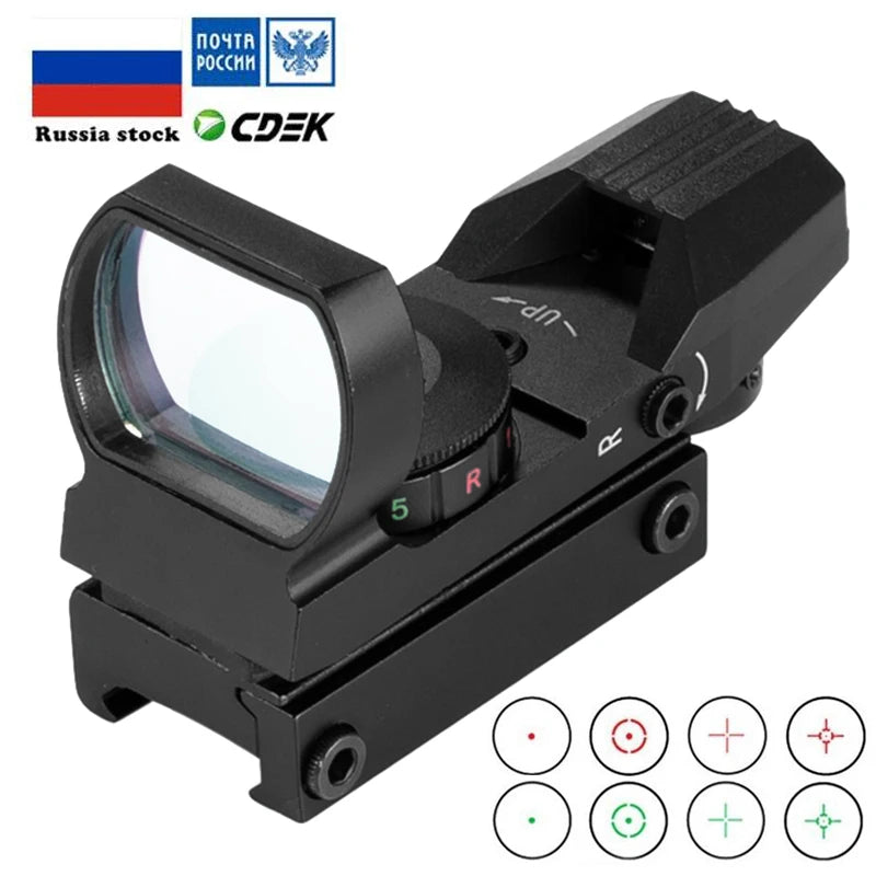 FIRE WOLF Red Dot Reflex Sight – 11mm/20mm Dovetail Riflescope for Hunting & Airsoft