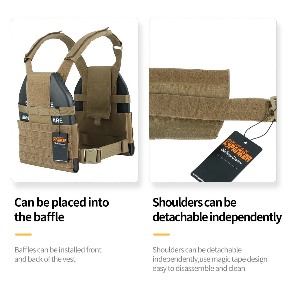EXCELLENT ELITE SPANKER Tactical Vest for Airsoft Vests Molle Combat Assault Plate Carrier CS Equipment Chest Rig Gear Armor