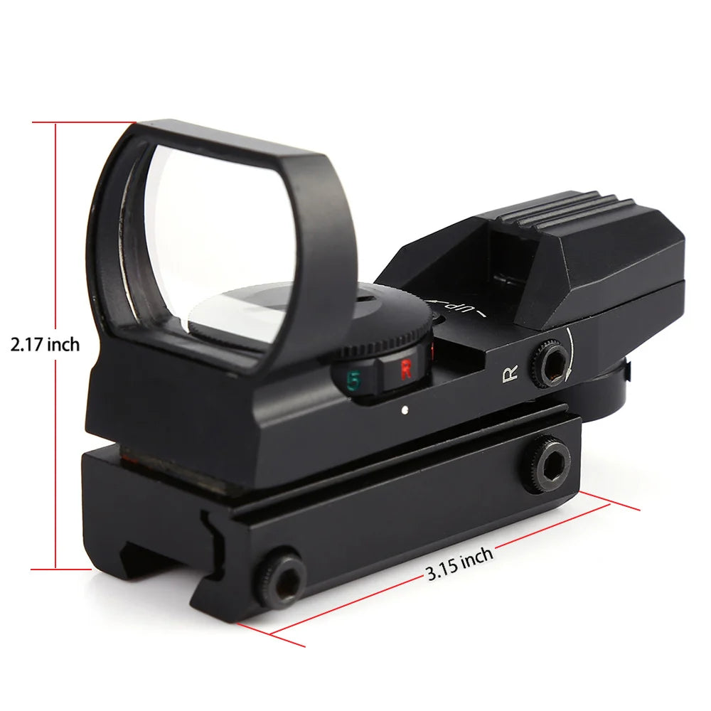 FIRE WOLF Red Dot Reflex Sight – 11mm/20mm Dovetail Riflescope for Hunting & Airsoft
