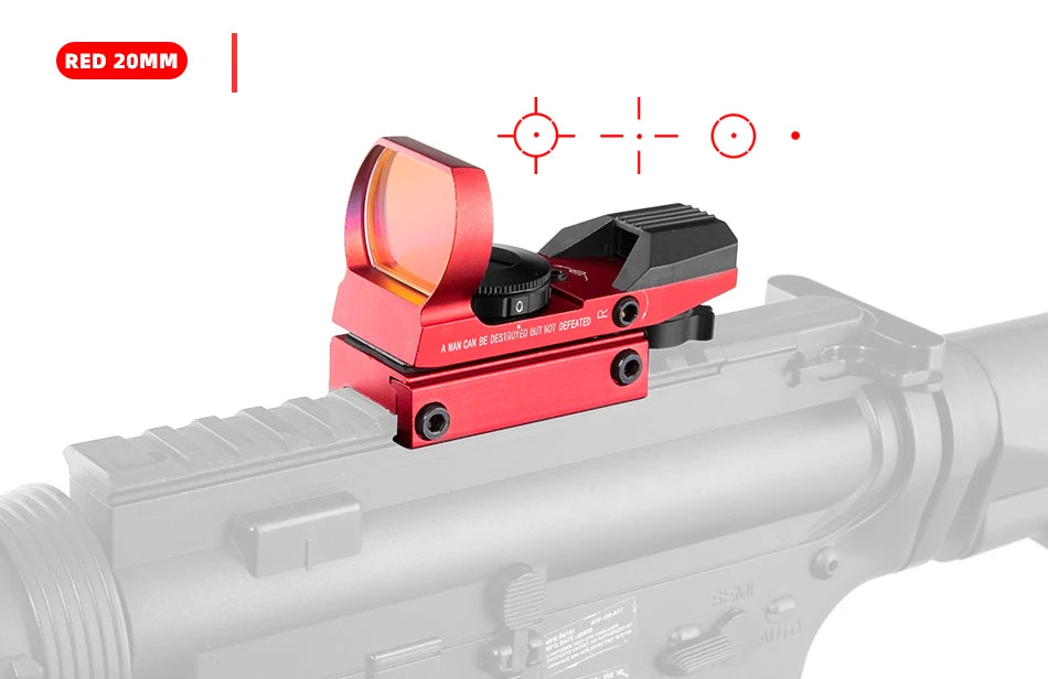 FIRE WOLF Red Dot Reflex Sight – 11mm/20mm Dovetail Riflescope for Hunting & Airsoft