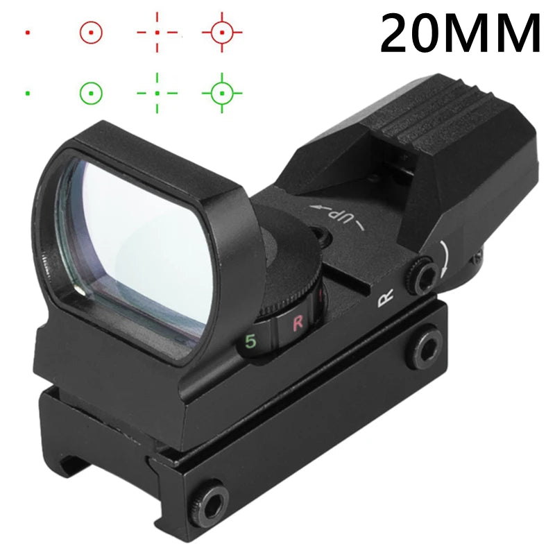 FIRE WOLF Red Dot Reflex Sight – 11mm/20mm Dovetail Riflescope for Hunting & Airsoft