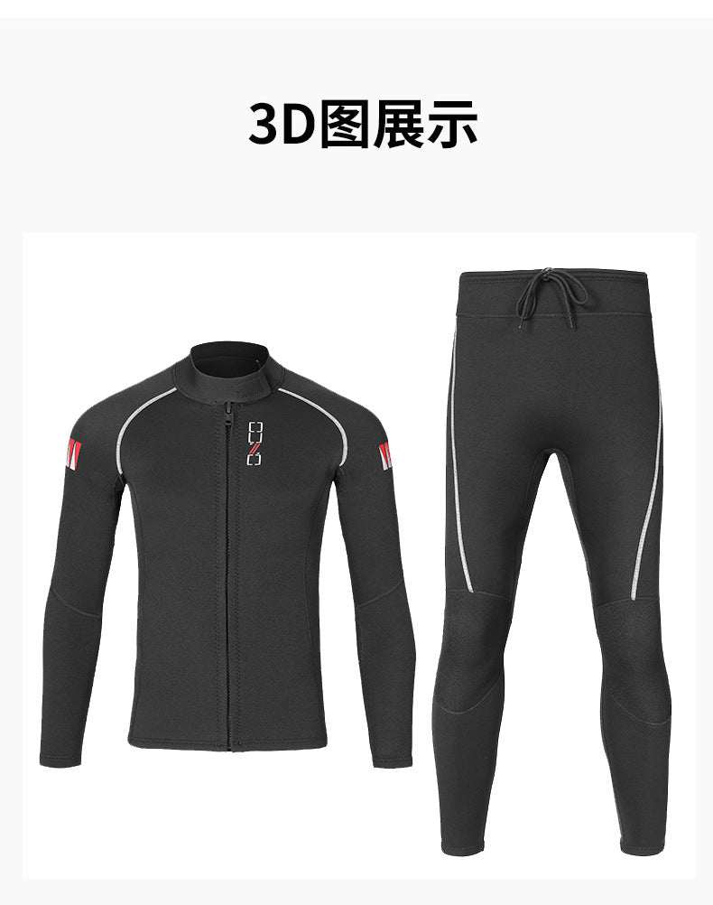 Women's Wetsuit shirt / pants 1.5mm Neoprene Wetsuits Long Sleeve Wetsuits Top Bottom Two Piece Dive Suits for Scuba Diving Surf