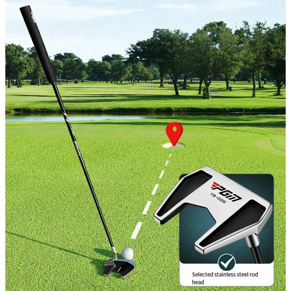 PGM Golf Club Stainless Steel Shaft Putter Standing Golf Putter Low Center of Gravity Stable Carbon Rod Body Golf Supplies