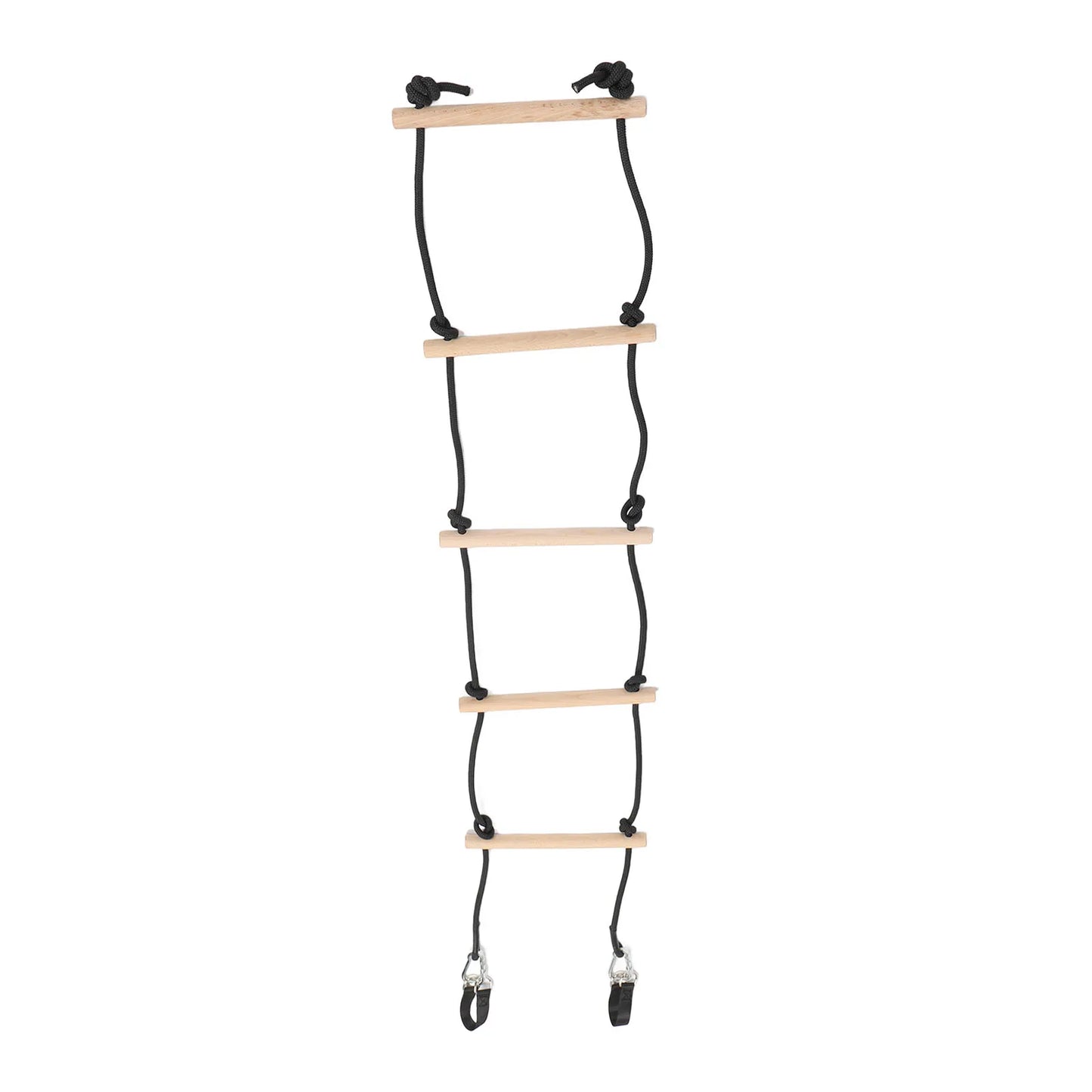 Kids Hanging Ladder Multifunctional Easy To Use Kids Swing Rope Ladder 5 Steps 100kg Prevent Slip Wooden for Playground