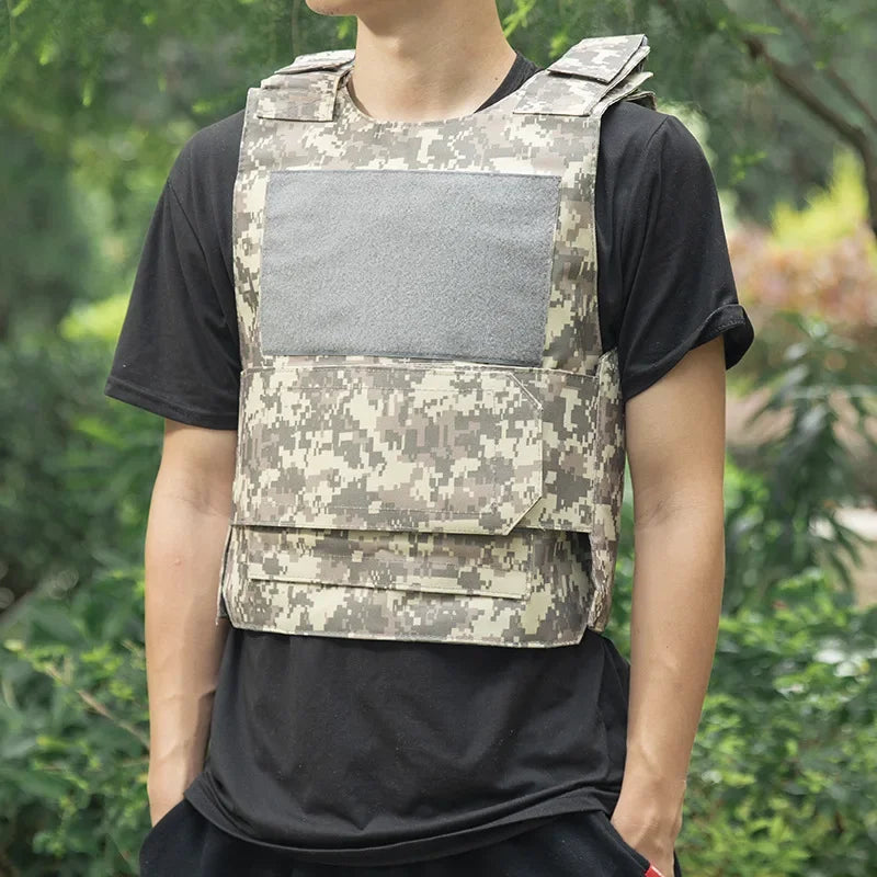 800D CP Camo Tactical Vest – Multifunctional Armor Plate Carrier for Airsoft & Hunting