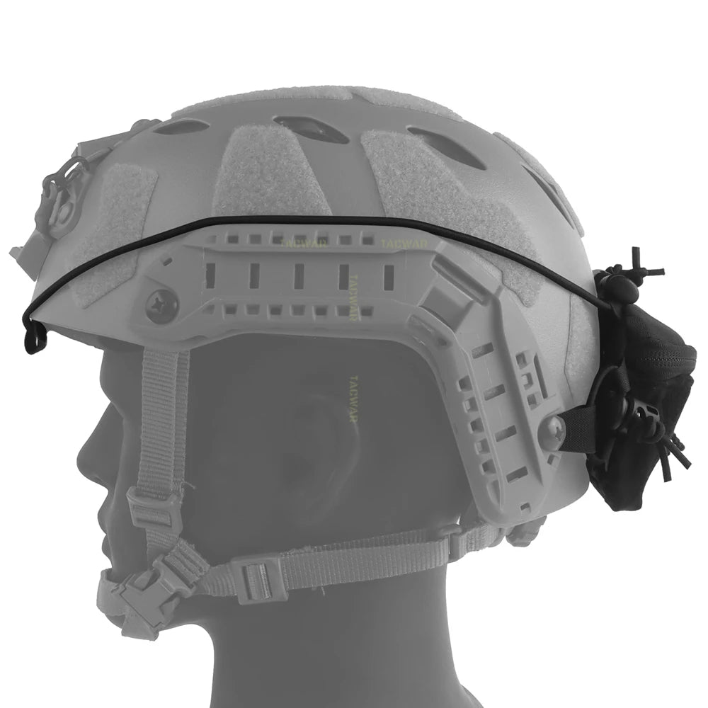 Universal Tactical Helmet Counterweight Pouch – Rear Battery Bag for Airsoft & Outdoor