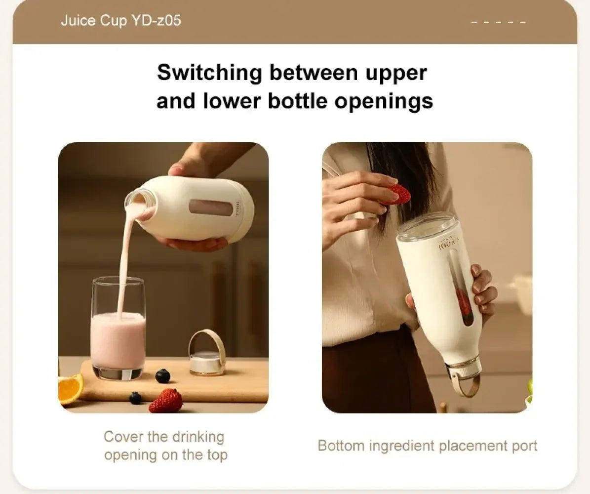 400ML Portable USB Rechargeable Blender – Fresh Fruit Smoothie Maker Cup