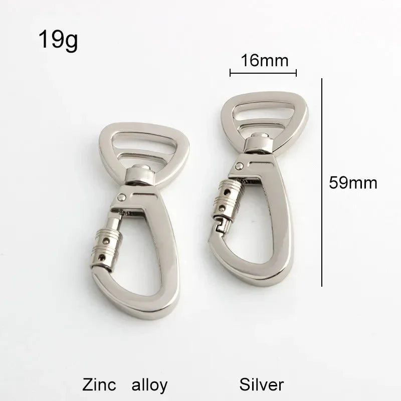 Heavy Duty Auto-Locking Carabiner Dog Leash Clip – Swivel Rotating Pet Hook
