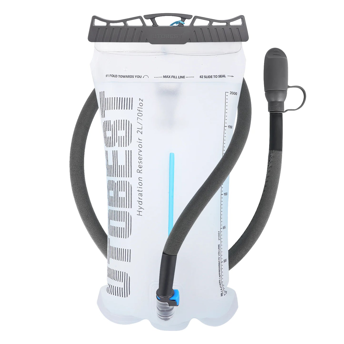 UTOBEST 1.5L/2L/3L Water Bladder Hydration Pack Reservoir TPU Water Storage Bag for Camping Cycling Running Hiking