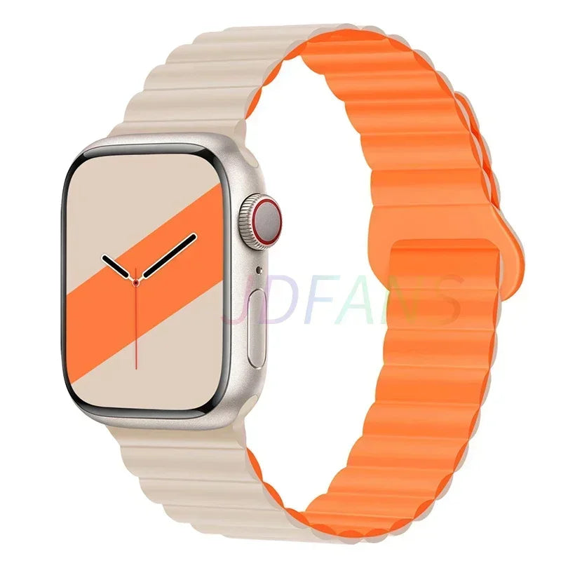 Magnetic Silicone Apple Watch Band – Sport Strap for iWatch All Series