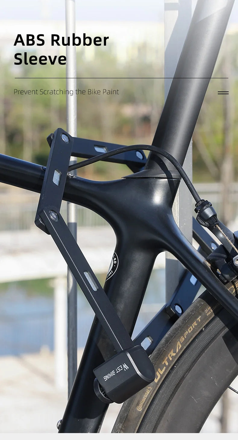 WEST BIKING Foldable Bike Lock Key Strong Security Anti-theft Bicycle Password Lock Heavy Chain Cable Padlock Motorcycle Lock
