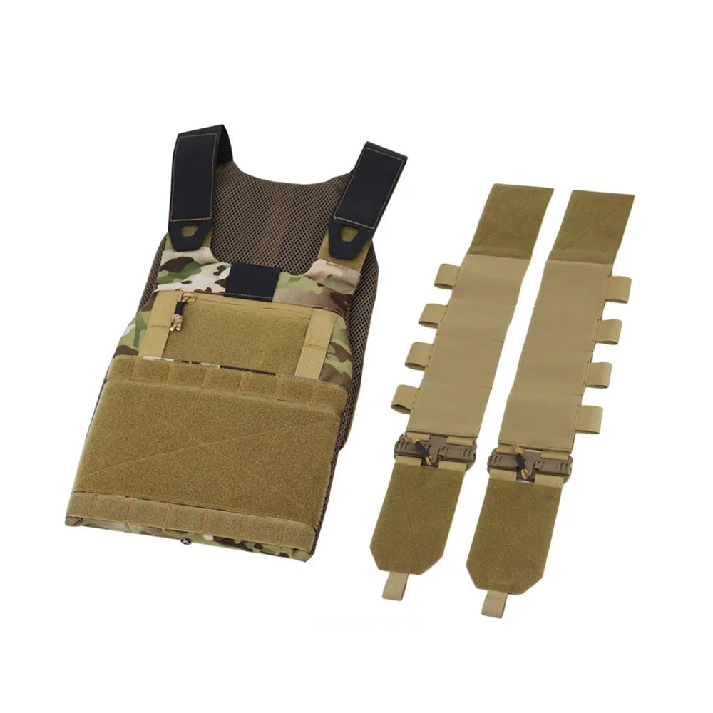 VULPO FCSK 2.0 Lightweight Tactical Vest – Quick Release Airsoft Combat Vest with Cummerbund