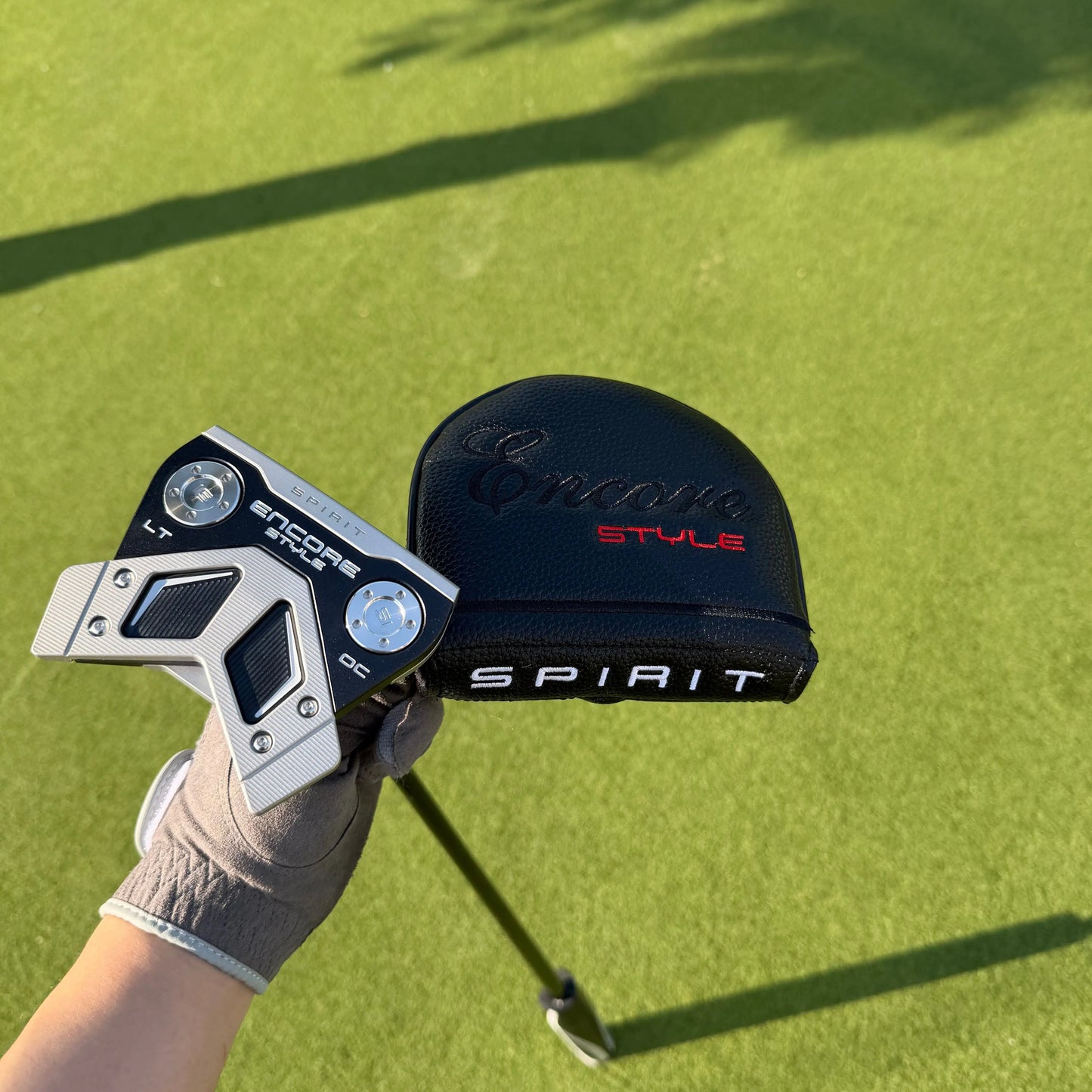 1pc ENCORE SPIRIT Low Torque Series Style Putter | 86.36 cm Right Hand with Matte Black Steel Shaft & PU Black White Grip | Hig