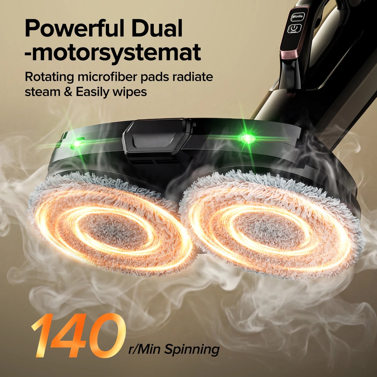 Lubluelu 1380W Steam Mop – Detachable Wireless Floor Steamer & Sanitizer