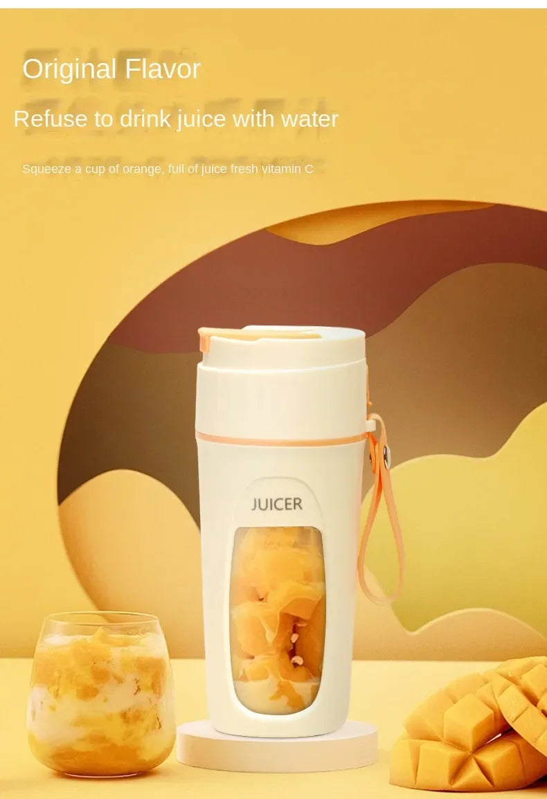 Portable Mini Electric Juicer Blender – 8-Blade 3000mAh USB Rechargeable Smoothie Maker