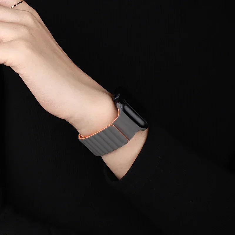 Magnetic Silicone Apple Watch Band – Sport Strap for iWatch All Series