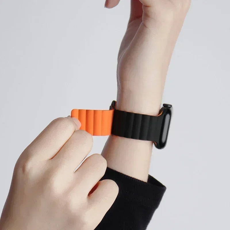 Magnetic Silicone Apple Watch Band – Sport Strap for iWatch All Series
