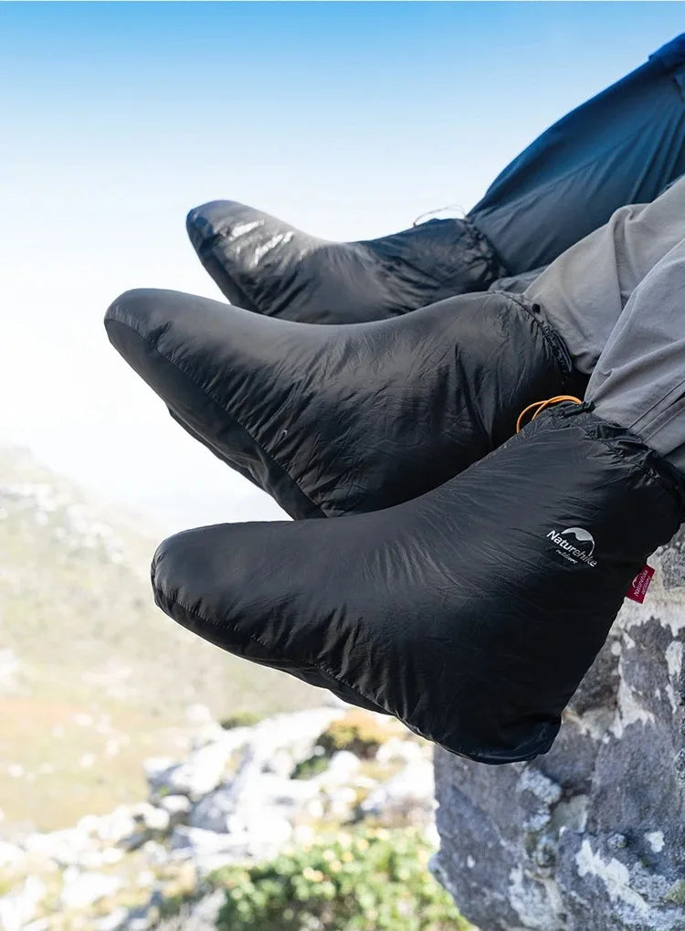 Naturehike Duck Down Foot Cover Ultralight Windproof Winter Warm Shoes Outdoor Waterproof Traveling Hiking Camping Shoes Cover