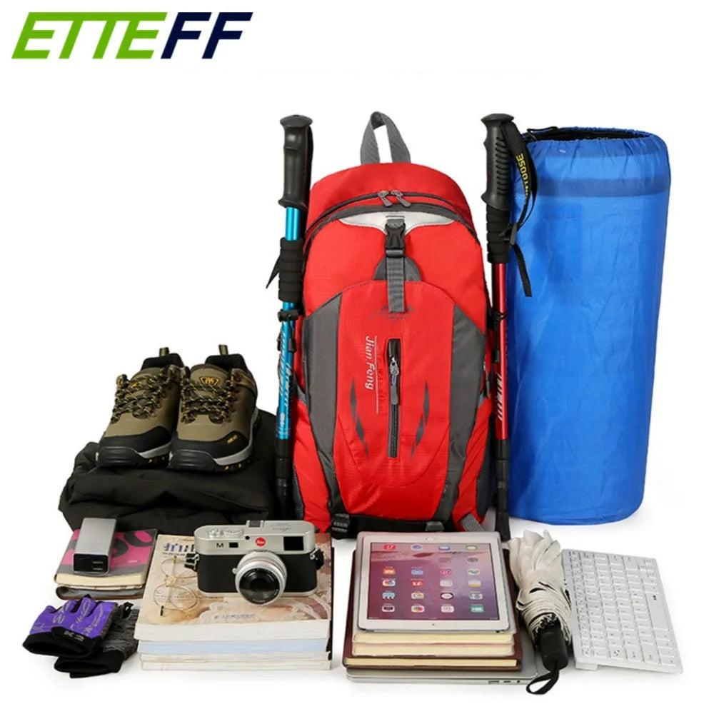40L Waterproof Hiking Backpack – Lightweight Anti-Tear Camping Daypack with Laptop Compartment