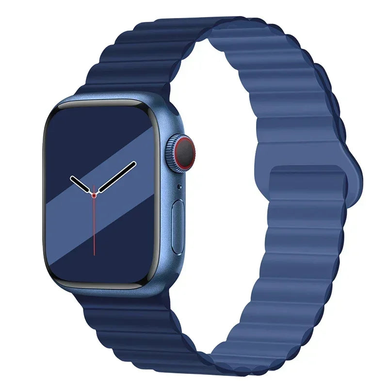 Magnetic Silicone Apple Watch Band – Sport Strap for iWatch All Series