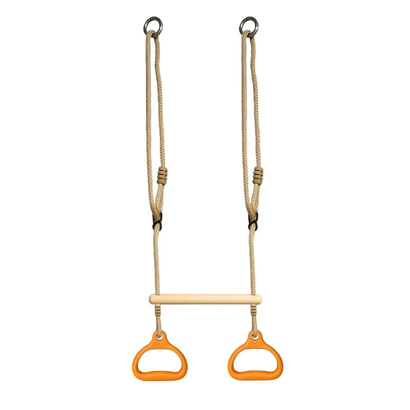 Stable Adjustable Trapeze Swing Rings Bar Home Core Training Kids Backyard Playground Professional Outdoor Indoor Fitness Gear