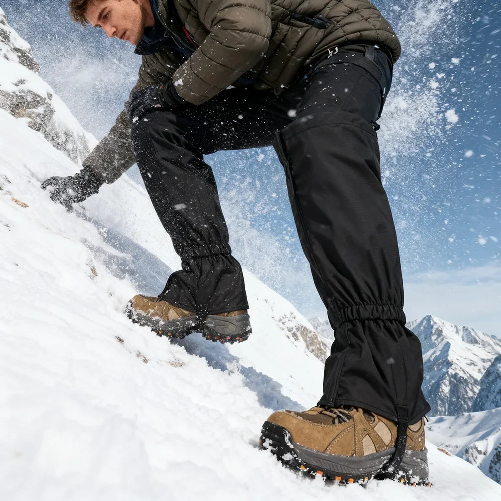 Waterproof Snow Sand Prevention Leg Gaiters Essential Protective Gear for Outdoor Mountaineering Skiing Desert Hiking Exploratio