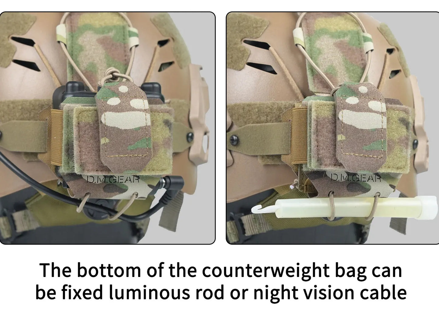 DMgear Tactical Helmet Counterweight Pouch MK1 MK2 – MOLLE Balance Weight Bag for Airsoft