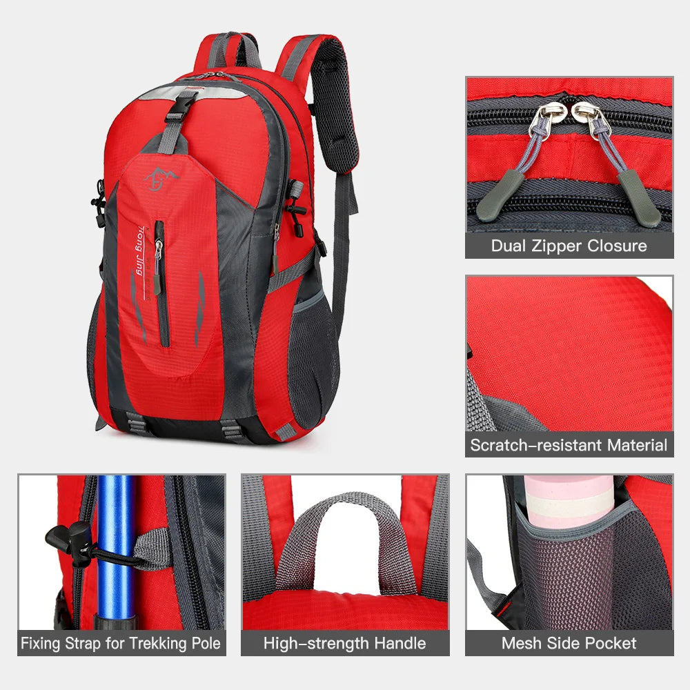 40L Waterproof Hiking & Travel Backpack – Lightweight Trekking Daypack for Men & Women