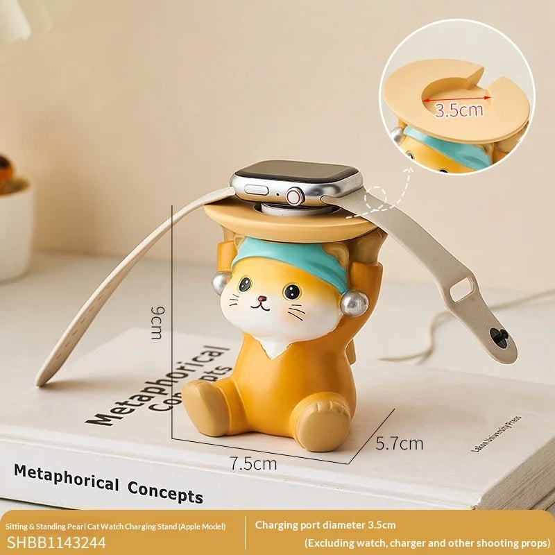 Cute Cartoon Piggy Apple Watch Stand – Desktop Nightstand Watch Holder