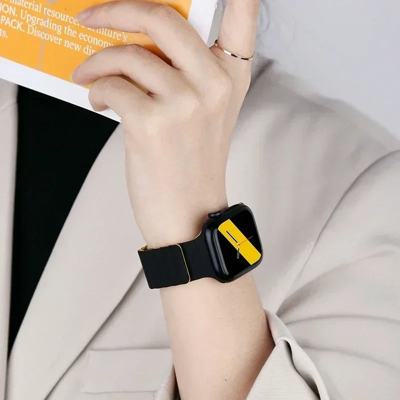 Magnetic Silicone Apple Watch Band – Sport Strap for iWatch All Series