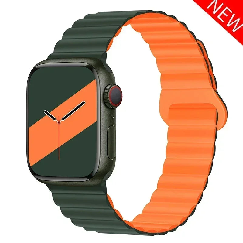 Magnetic Silicone Apple Watch Band – Sport Strap for iWatch All Series
