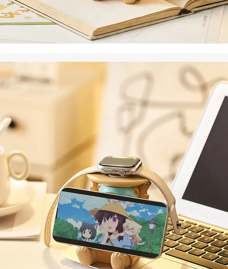 Cute Cartoon Piggy Apple Watch Stand – Desktop Nightstand Watch Holder