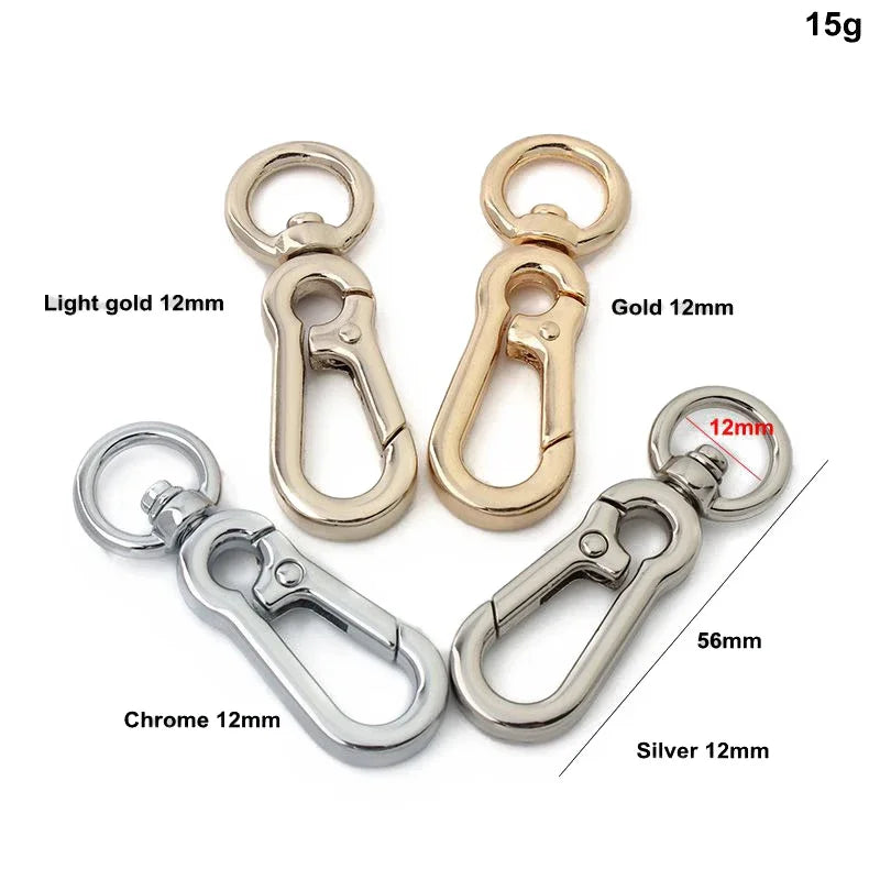 Heavy Duty Auto-Locking Carabiner Dog Leash Clip – Swivel Rotating Pet Hook