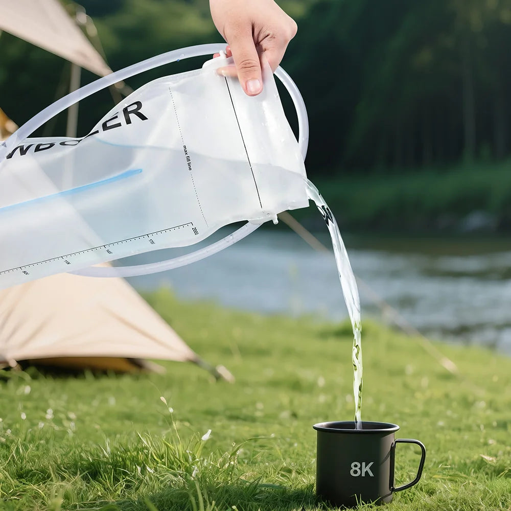 NEWBOLER  2L Water Bladder Hydration Pack Reservoir BPA Free PEVA Water Storage Bag for Camping Cycling Running Hiking