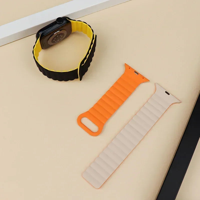 Magnetic Silicone Apple Watch Band – Sport Strap for iWatch All Series